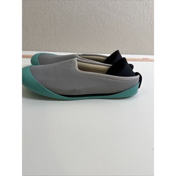 MAHABIS Size 39 BREATHE SUMMER SLIPPERS With Removable Sole Gray Turquoise - Picture 5 of 10